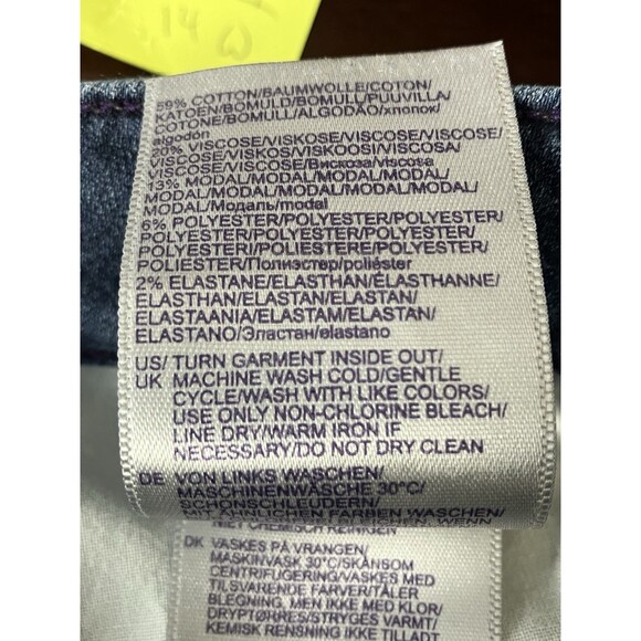 NYDJ Womens AMI Blue Jean Skinny Stretchy Leggings Size 4 - Picture 5 of 7